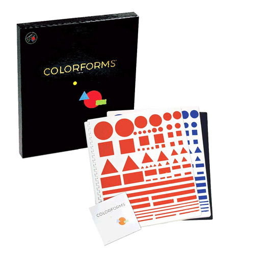 Коробка набора аппликаций  Colorforms 1953 года
