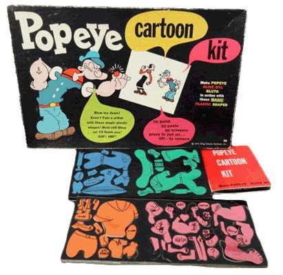 Набор аппликаций  Colorforms  Popeye 1957 года