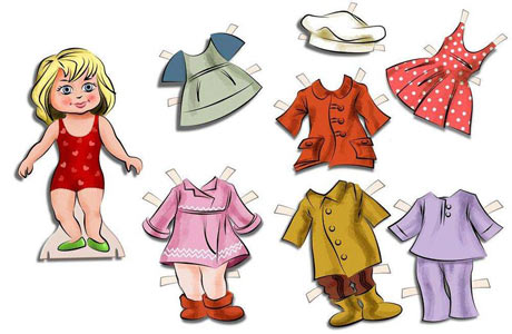 Плоский конструктор - набор одежды для бумажной куклы