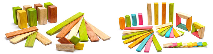 Цветовые вариации окраски деталей Tegu –  Tints и Jungle 