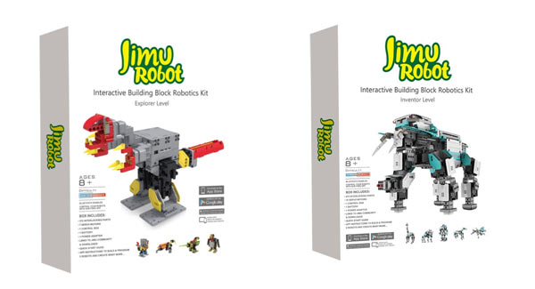 Коробки с наборами Explorer и Inventor конструктора JIMU Robot 