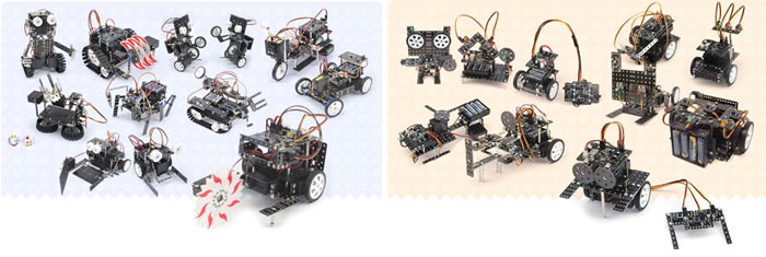 Модели роботов из наборов Robo Kit №1 и Robo Kit №3