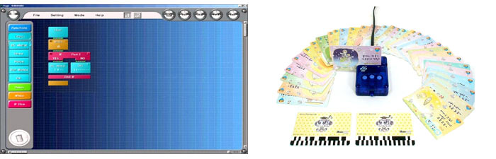 Карточки для программирования моделей Robo Kids и графический интерфейс ПО Rogic