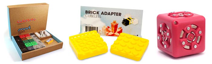 Набор Cubelets содержит переходники LEGO