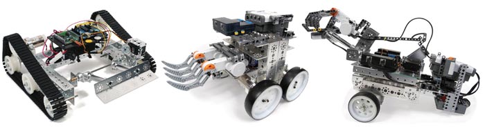 Модели роботов из наборов TETRIX с контроллерами EV3 и Arduino