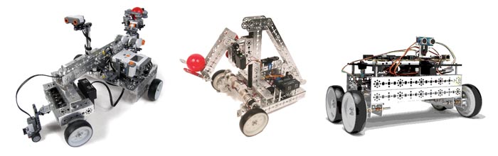 Модели роботов из наборов TETRIX разных серий